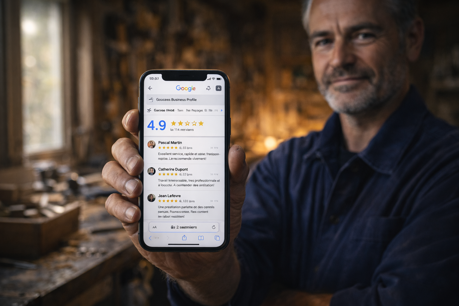 Avis clients artisan : la méthode pour récolter 50 avis Google en 6 mois