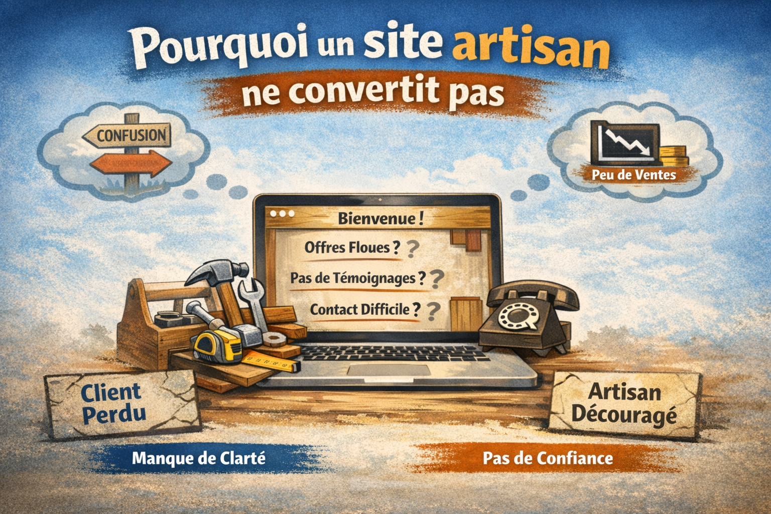 Pourquoi un site artisan ne convertit pas (et comment y remédier)