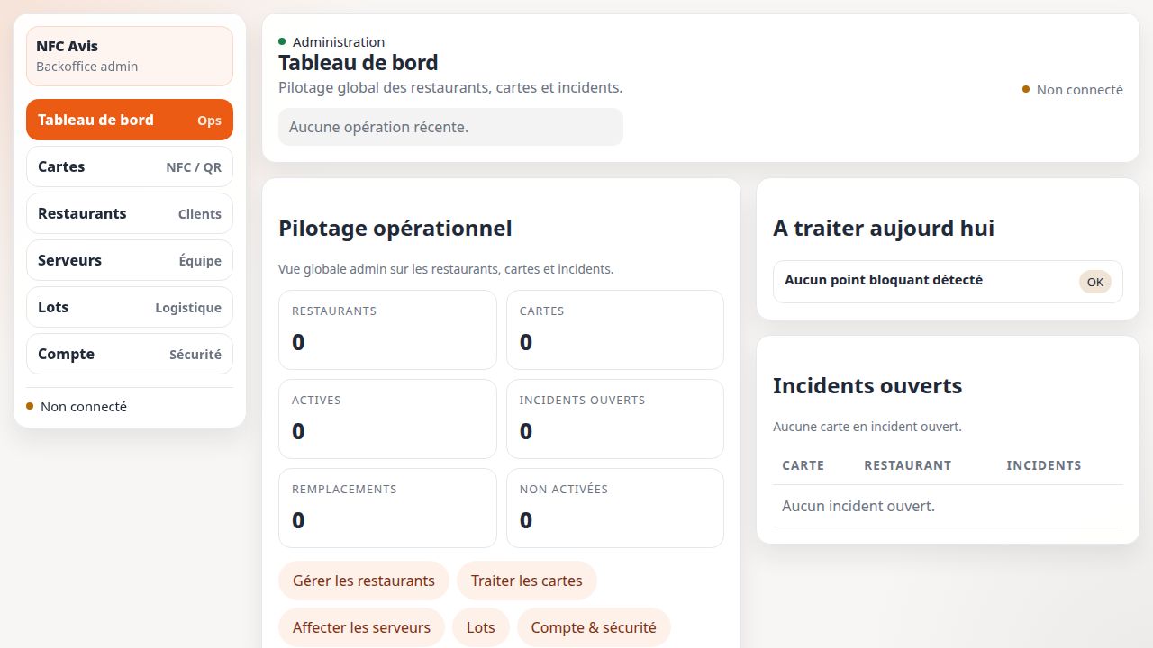 NFC Avis — outil SaaS cartes NFC et QR pour la gestion des avis clients